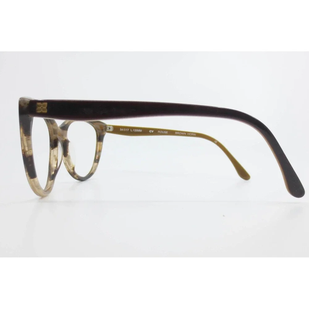 BCBGMAXAZRIA Rouse Eyeglasses Brown Horn Cat Eye Frames 54-17-135 39717